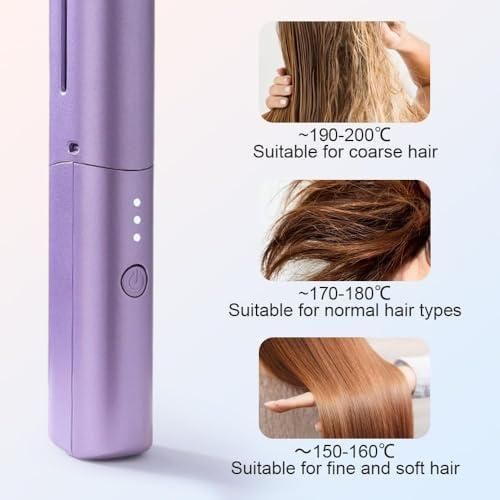 GlamEase Rechargeable Hot Comb Hair Straightener